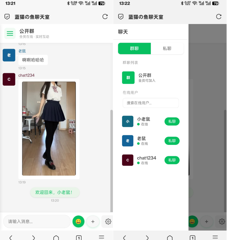 PHP实时消息聊天室源码 聊天APP源码 H5网页聊天室 PHP+WebSocket - 简单网创项目资源网