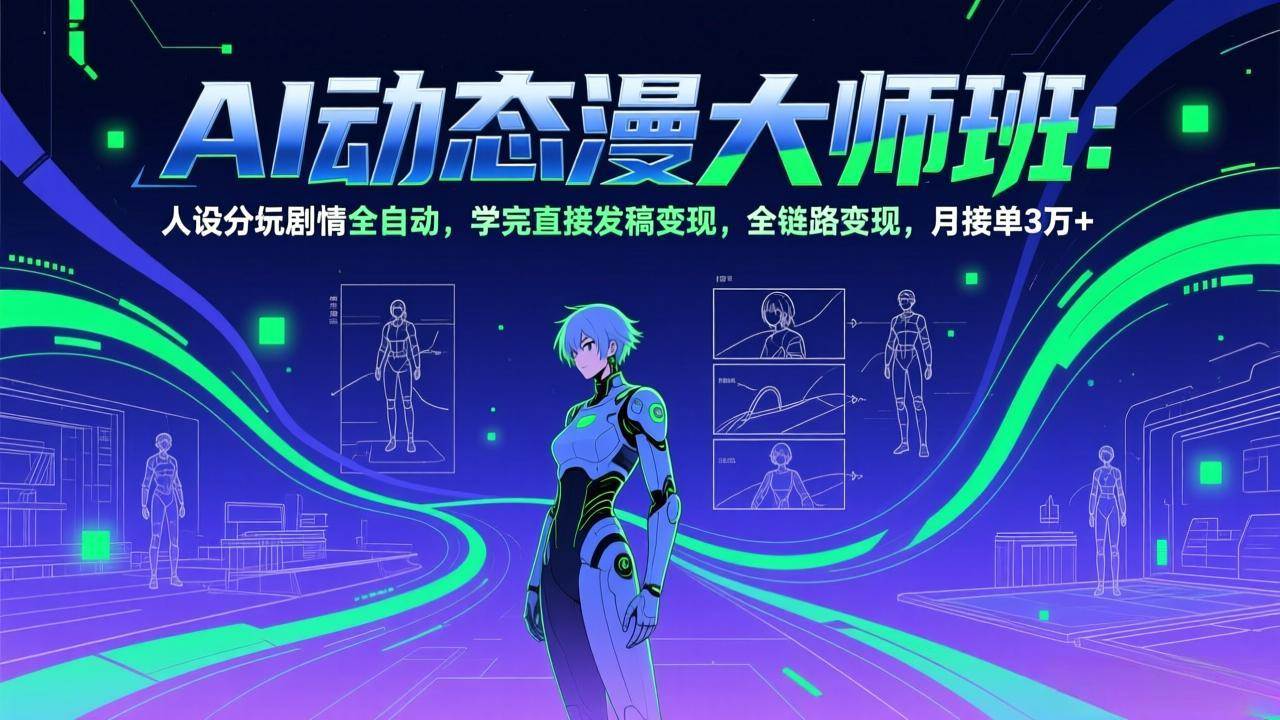 （17402期）AI动态漫剧大师班：人设分镜剧情全自动，学完直接发稿变现，全链路变现，月接单3万+ - 简单网创项目资源网