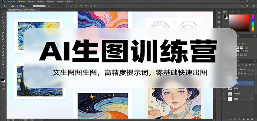 AI生图训练营：文生图图生图，高精度提示词，零基础快速出图 - 简单网创项目资源网