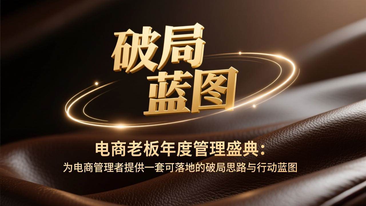 （17374期）电商老板年度管理盛典：为电商管理者提供一套可落地的破局思路与行动蓝图 - 简单网创项目资源网
