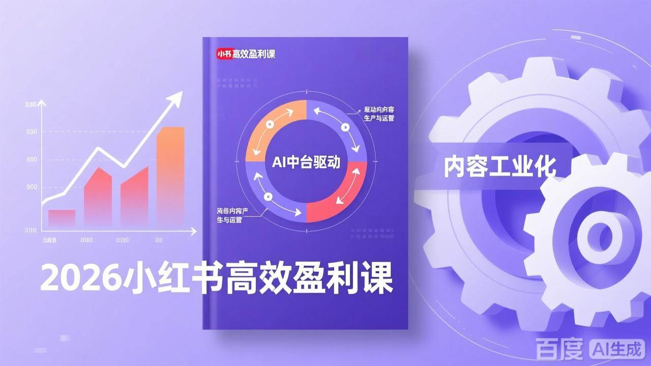 （17291期）2026小红书高效盈利课，流量双引擎+内容工业化+AI中台驱动，构建可复制的千万级营收模型 - 简单网创项目资源网